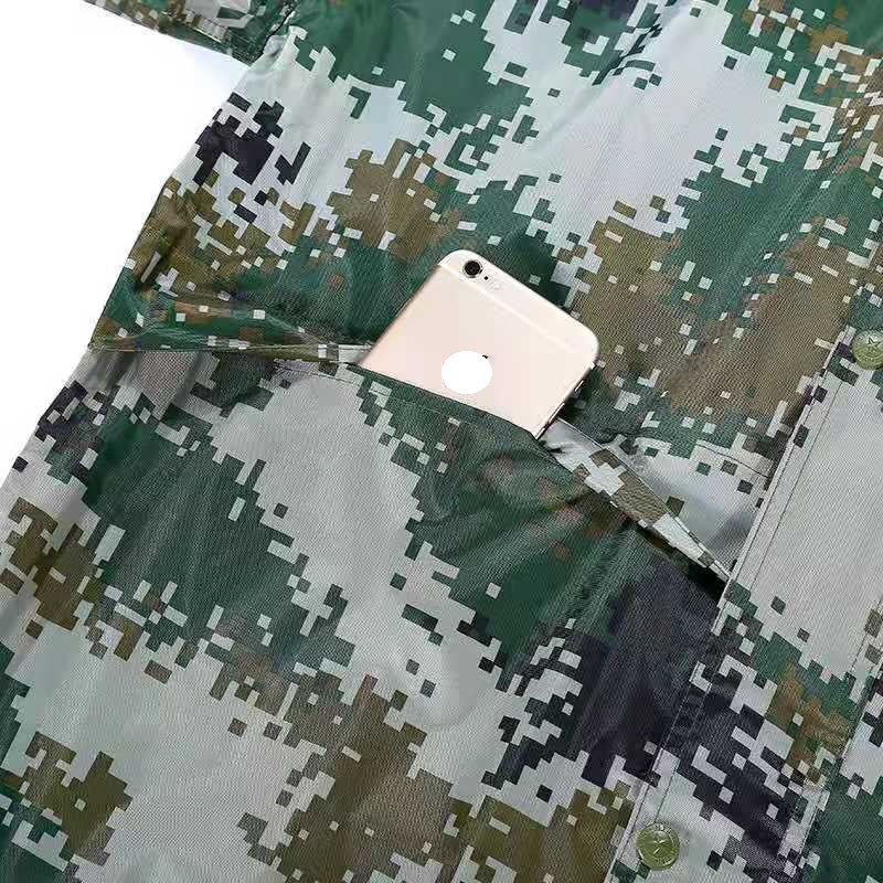 Jas Hujan Setelan Jaket Celana Motif Army Oxford Cloth Raincoat