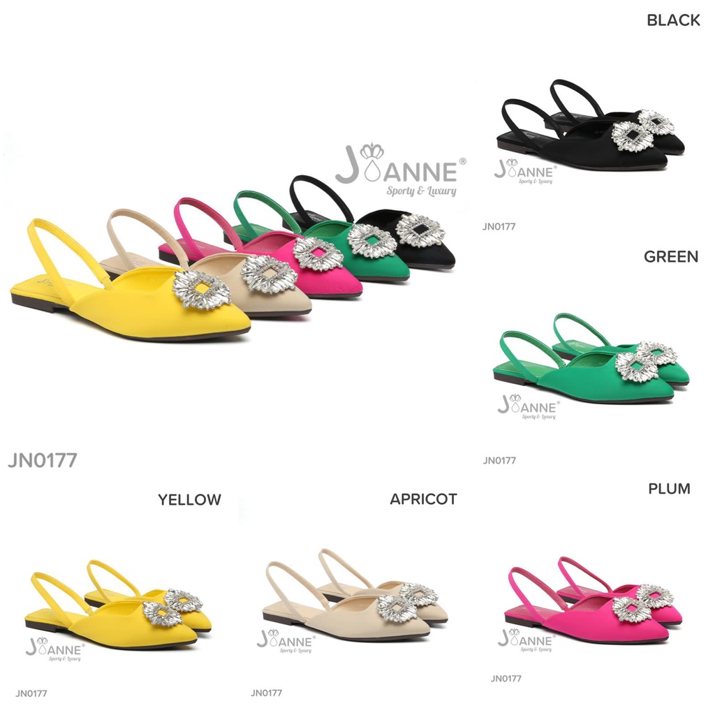 JOANNE Sparkly Slingback Flats Shoes #JN0177 ORIGINAL