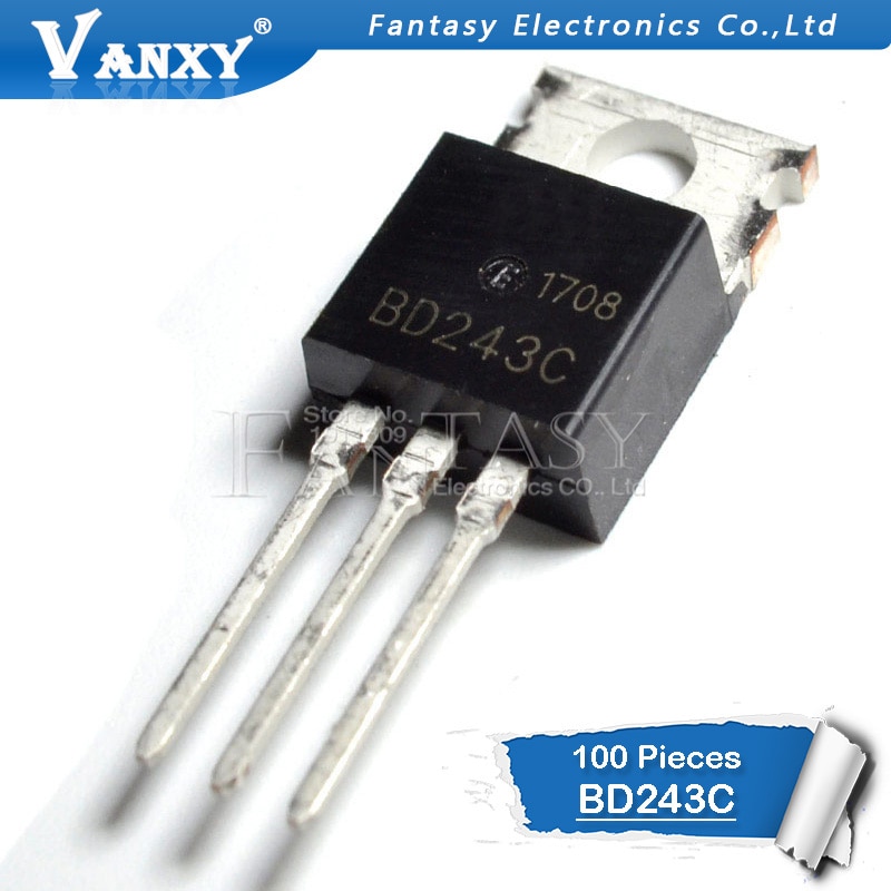 100pcs Bd243C To220 Bd243 100v 6a To-220 Transistor Bipolar