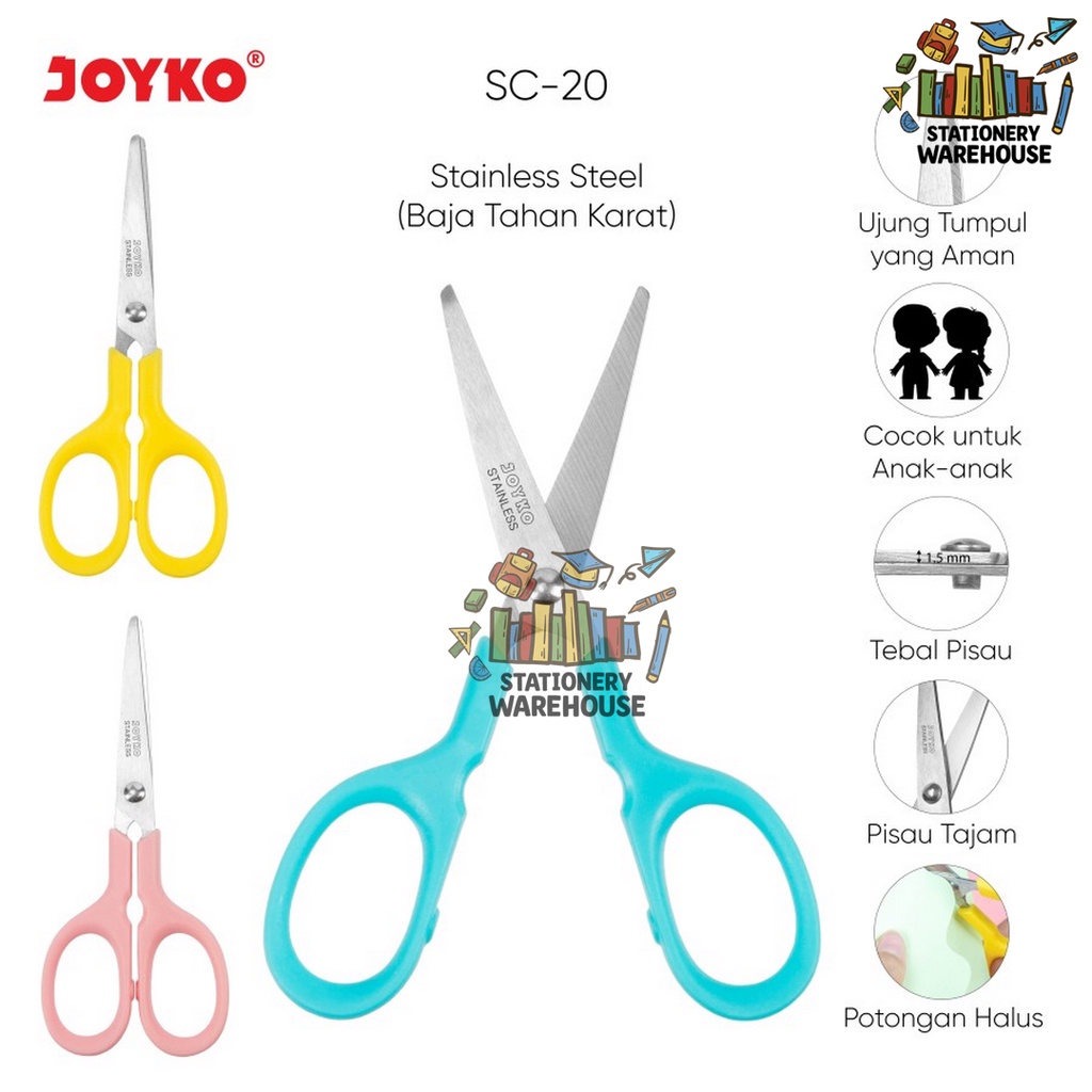 

Gunting Scissors Joyko SC-20 Gunting kecil Buat anak anak