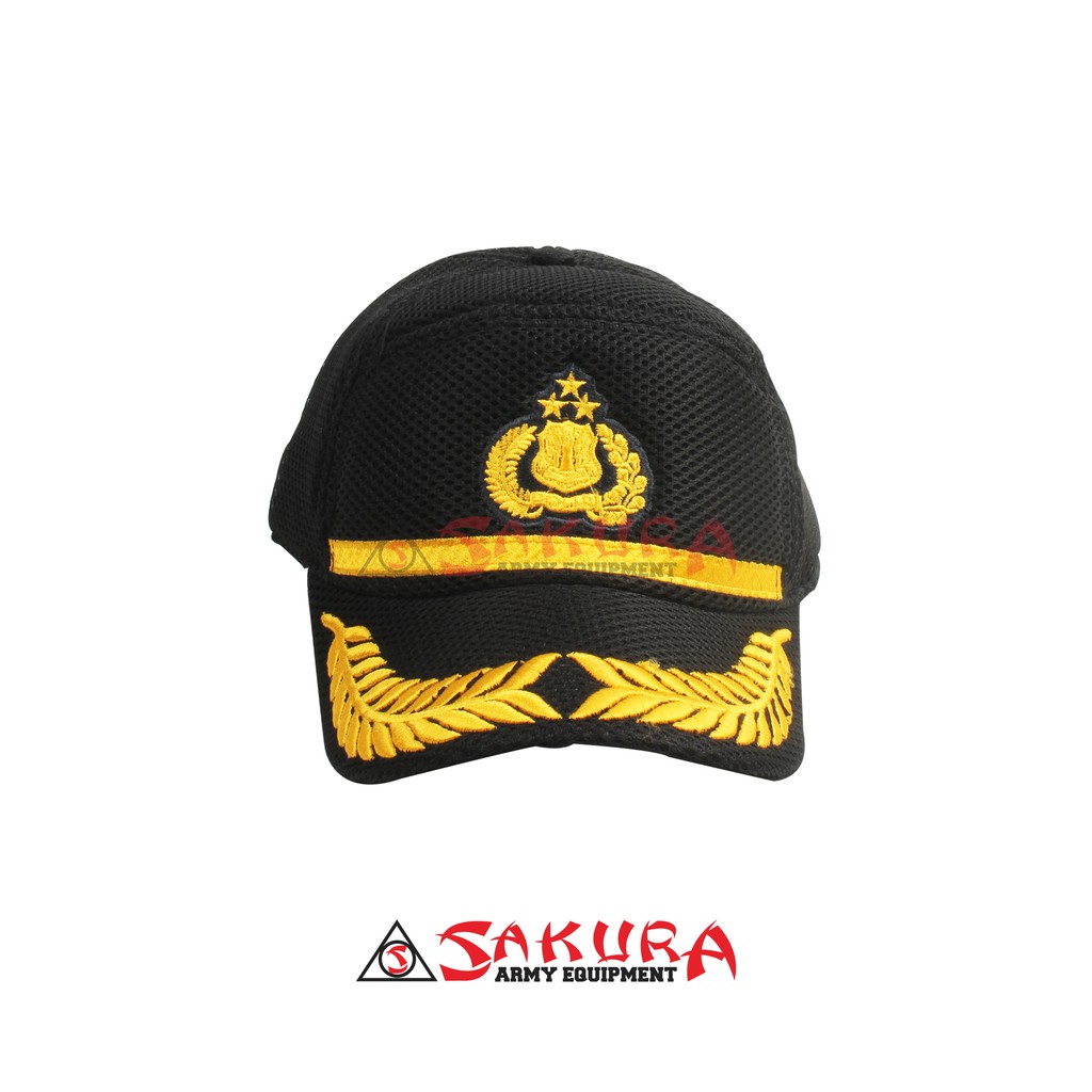 Topi Pamen Polisi Jaring Hitam- Topi Jaring Polisi pamen warna hitam