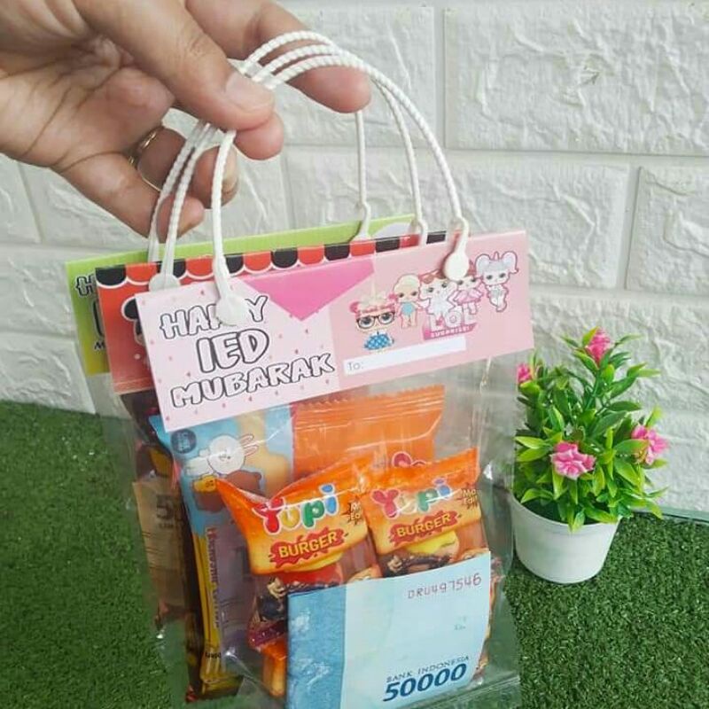 

label plastik bingkisan parsel lebaran ukuran besar 20x30cm