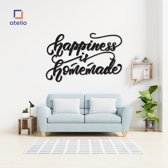 Happiness is Homemade | Wall Sticker Akrilik Timbul | Hiasan Dinding