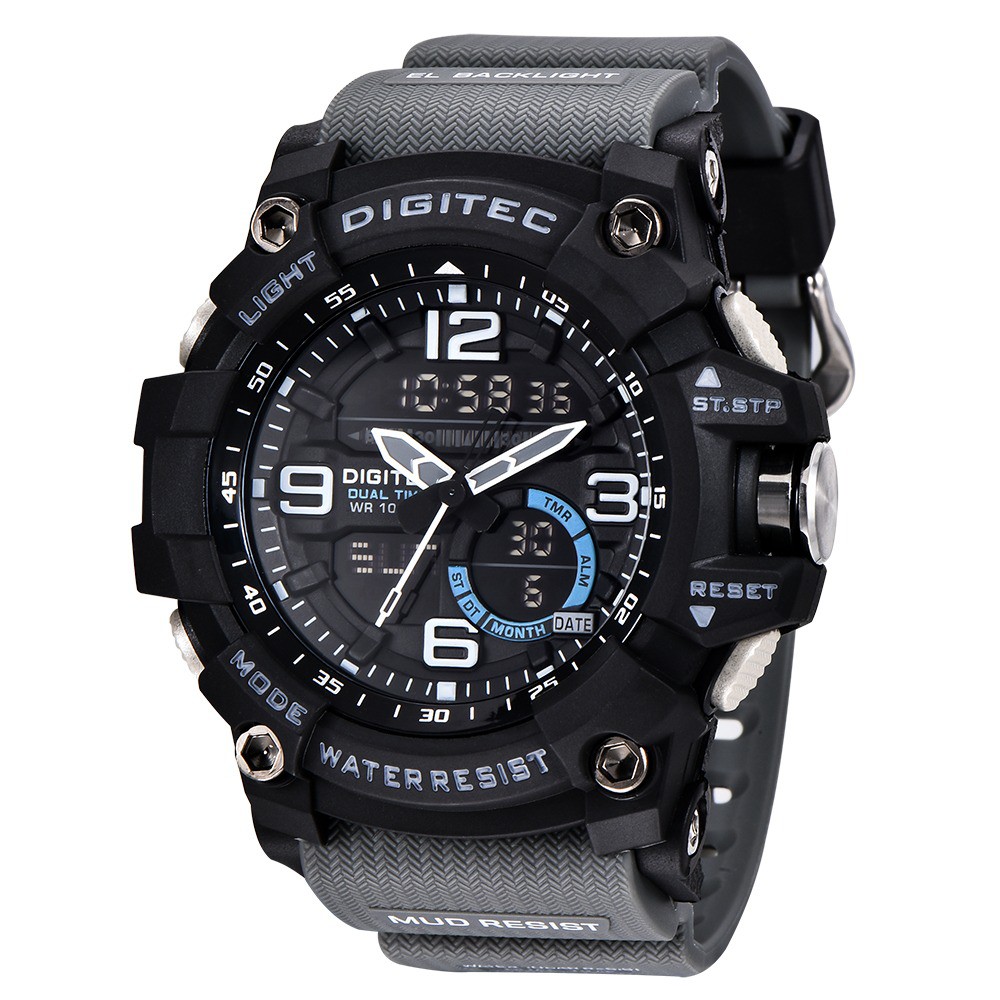 JAM TANGAN PRIA DIGITEC DA 2102 DOUBLE TIME ORIGINAL TAHAN AIR