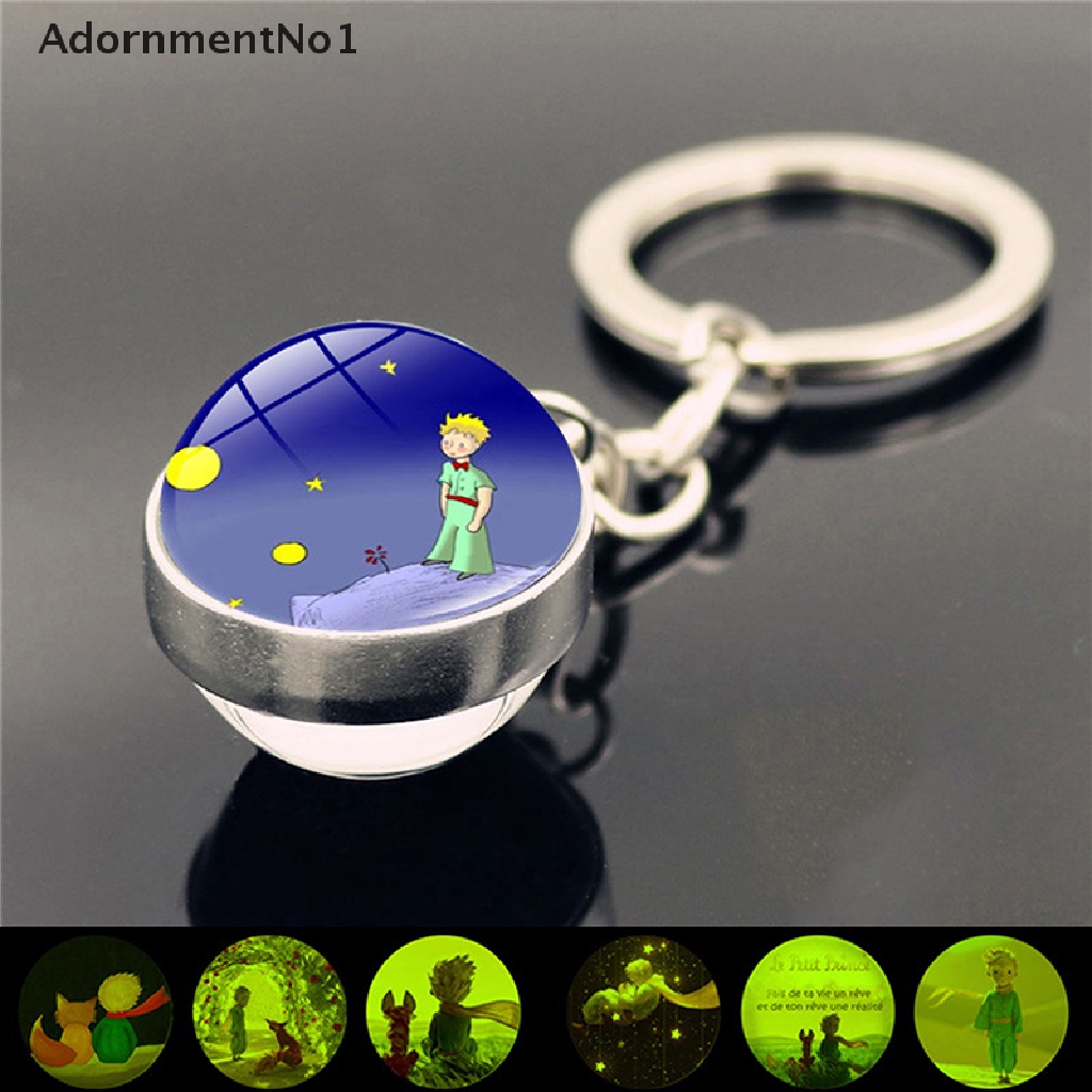 (AdornmentNo1) 1pc Gantungan Kunci Bentuk Pangeran Kecil Bahan Metal + Kaca Cabochon 12 Model