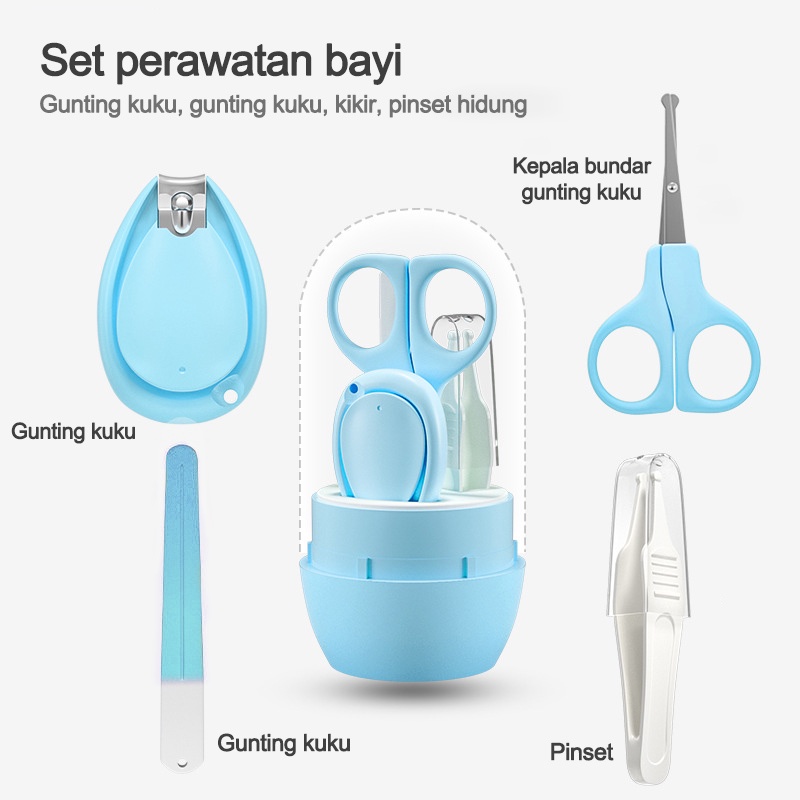 HIPPO LAND Gunting kuku bayi SET BABY CARE ISI 4 PCS / Baby nail clipper set 57