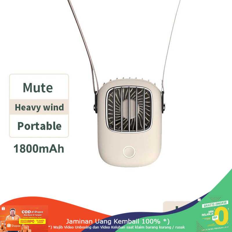 (BISA COD) RVOSTR CATLION Kipas Angin Portable Kalung Leher Neck Fan 1800mAh - YJ19A