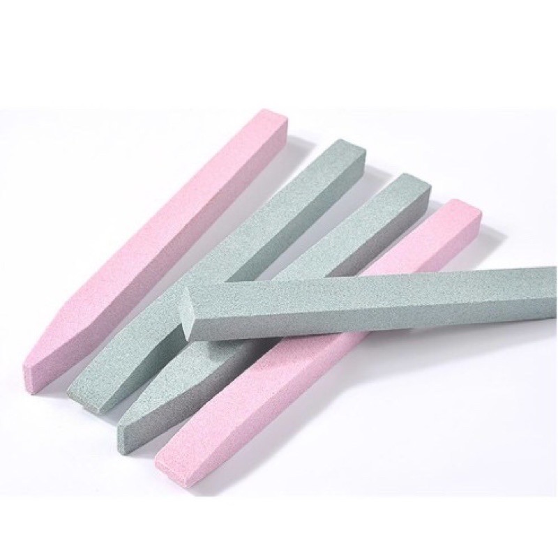 Quardz stone cuticle pusher green pink / asah kuku kikiran kuku nail file stone