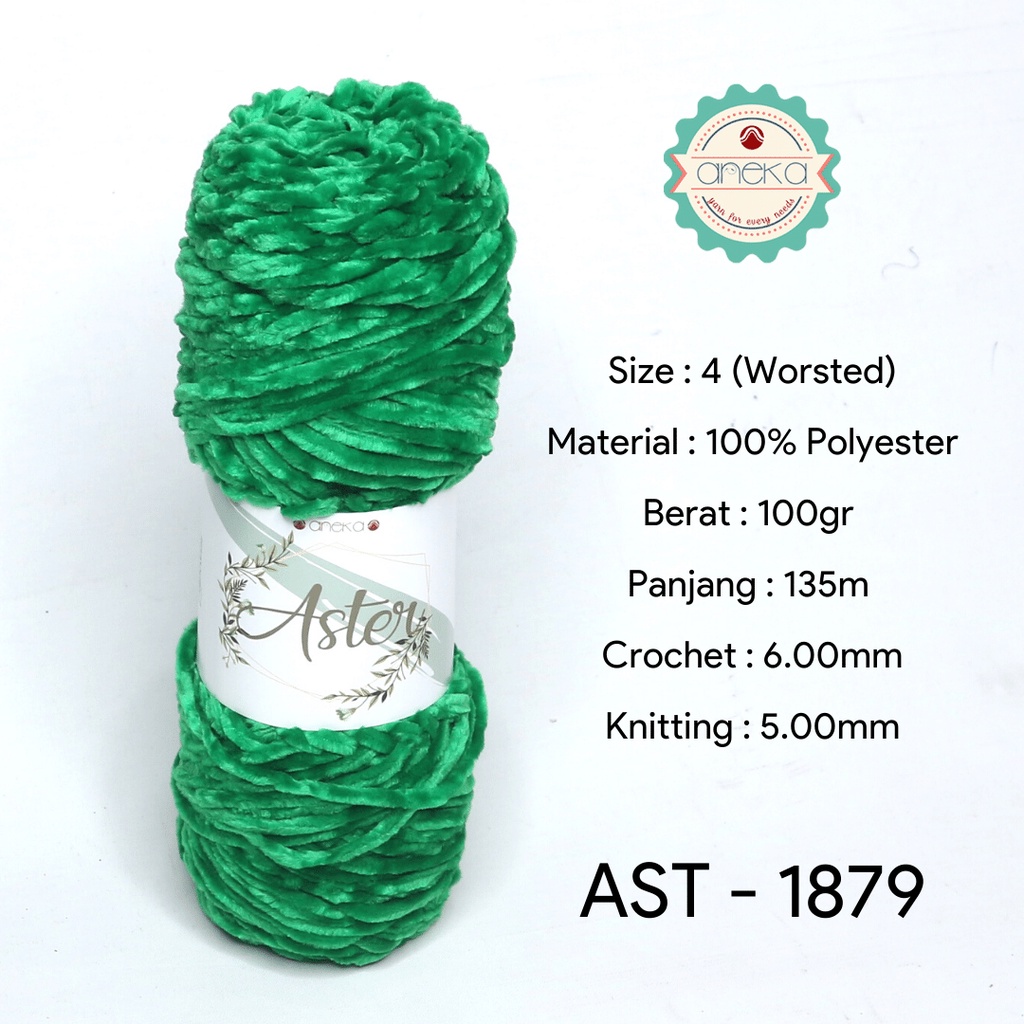 Benang Rajut Bludru Aster / Velvet Knitting Yarn -1879