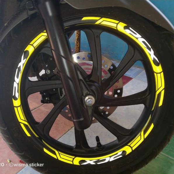 promo stiker velg PCX terbaru/ stiker motor velg pcx