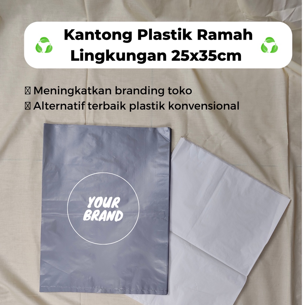 

Custom Biodegradable Plastik Plong 20x30 cm ramah lingkungan