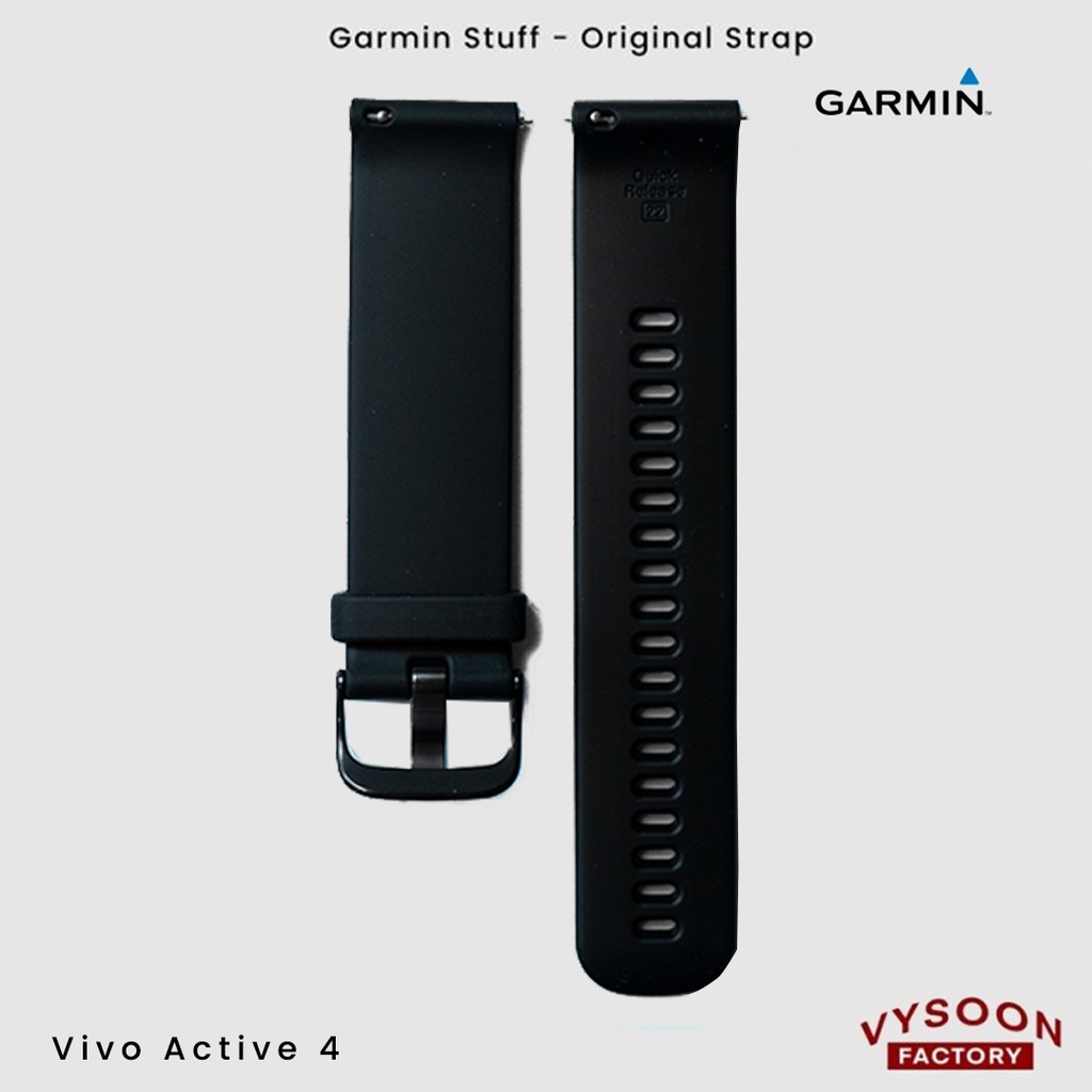 Strap Rubber Smartwatch Garmin Vivo Active 4 Original - Black