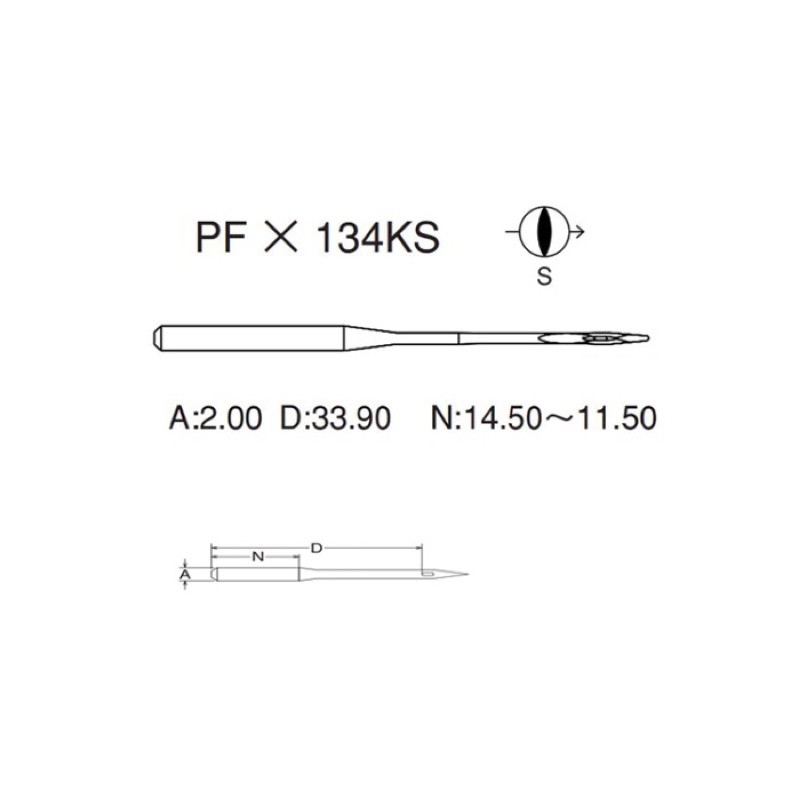 Jarum Jahit Mesin tungku / postbed Organ needles PFx134KS / PF x 134KS / PFx134 KS / PF x 134 KS Ori Japan