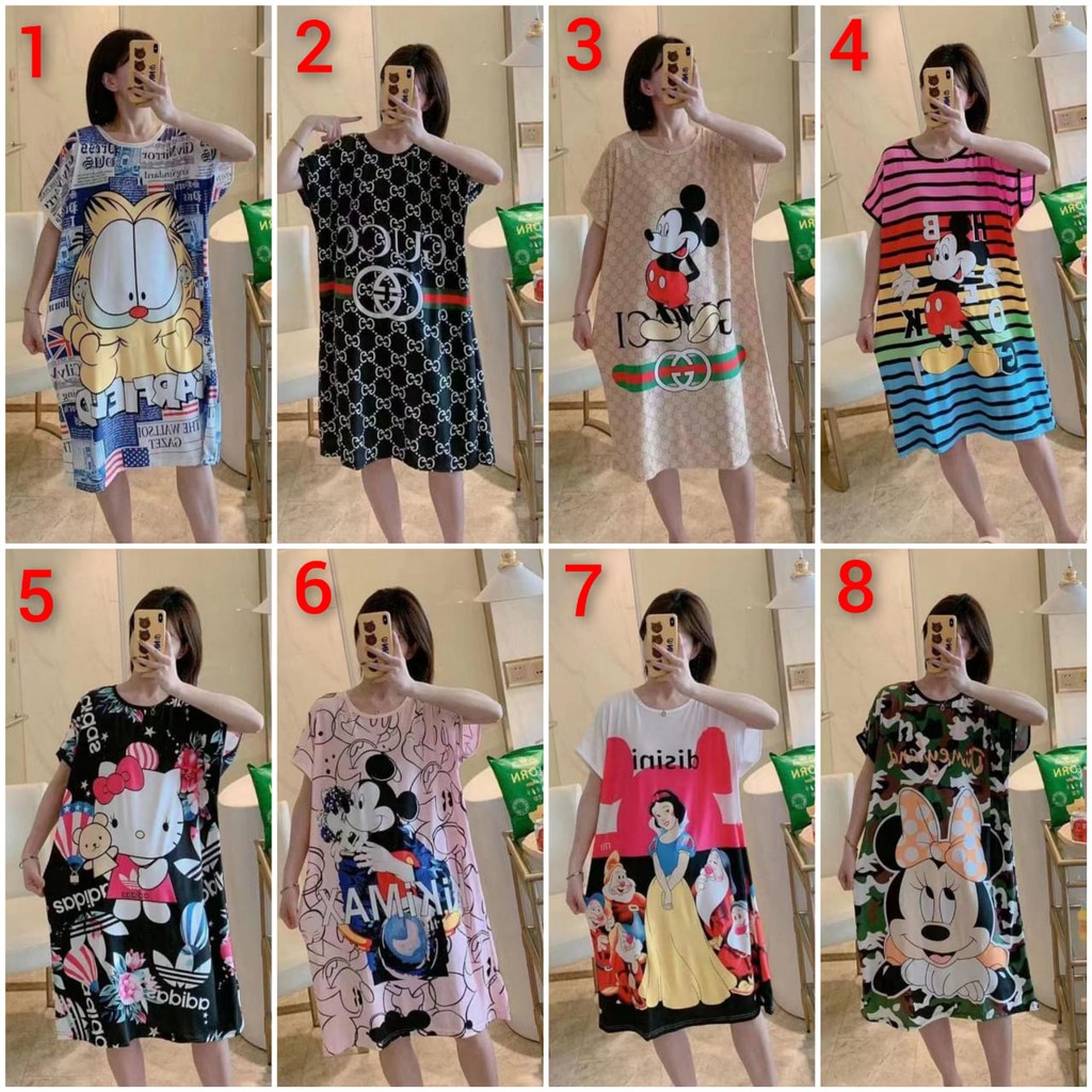 Baju tidur daster bahan spandek import streat ukuran jumbo