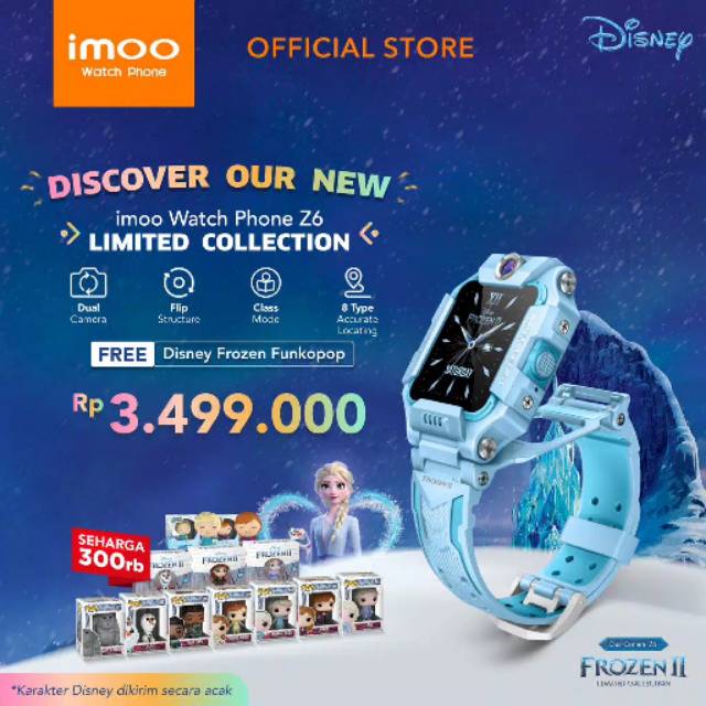 Immo watch phone z6 frozen II /front & rear dual camera