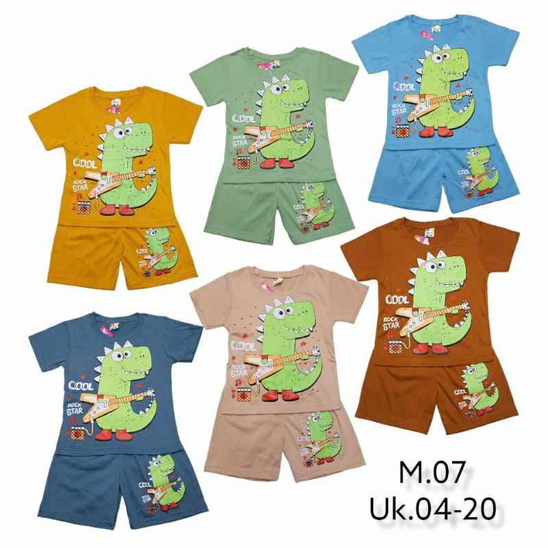 SETELAN BAJU ANAK LAKI-LAKI UMUR 2-6 TAHUN MOTIF ROCK STAR