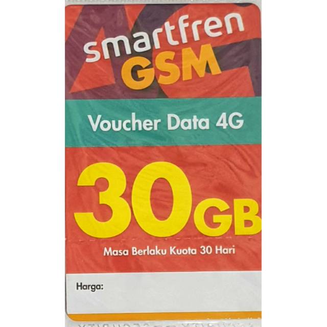 VOUCHER SMARTFREN 30GB-30HARI