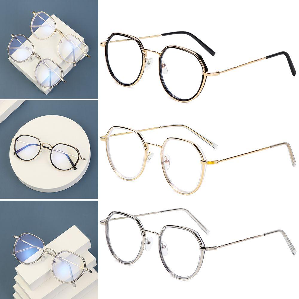 Lily Myopia Eyeglasses Fashion Anti Blue Light Kacamata Polos Retro Bingkai Bulat