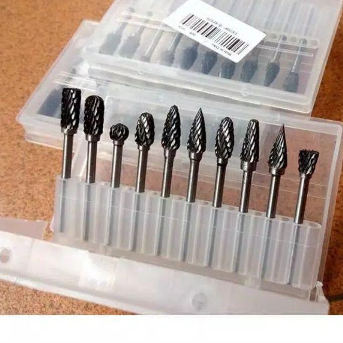 【STAR】 Mata Bor Cuner Tuner Kikir Ukir / Mata Bor Nanas / Bor Metal Porting Baja Tuner - 10 PCS / Ec