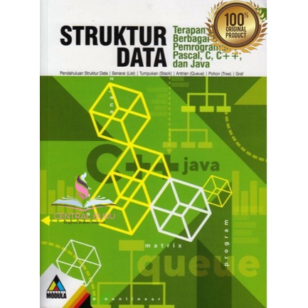 Buku  Struktur Data Terapan Dalam Berbagai Bahasa Pemrograman ; Pascal, C, C + + , Dan Java - Rosa
