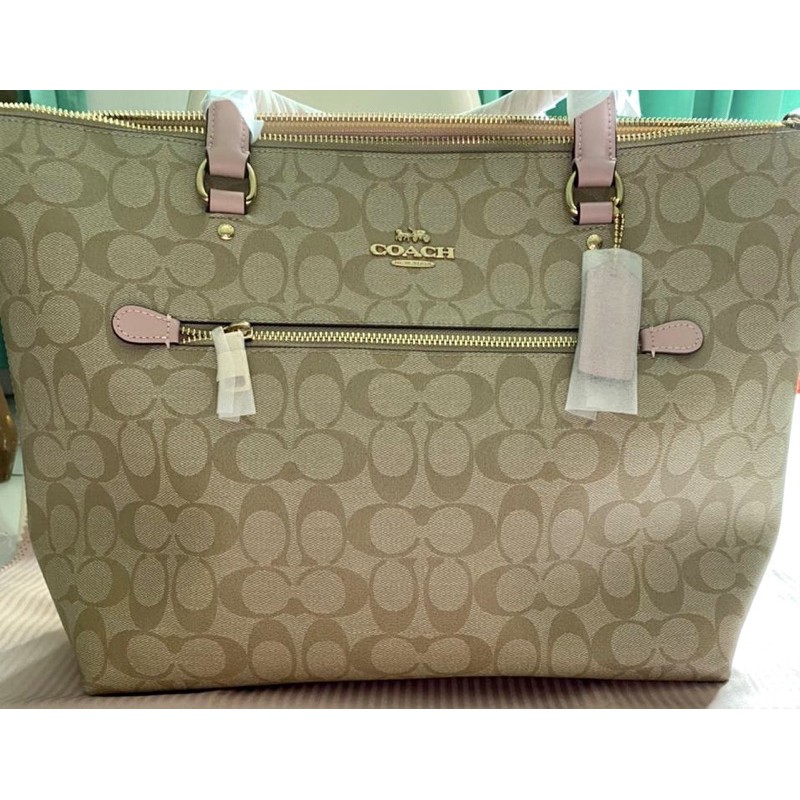 Coach Tote Bag PVC Signature pink