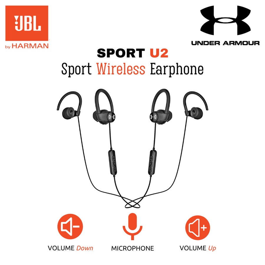 Headset Handsfree Bluetooth UnderArmour Sport U2 Wireless Earphone