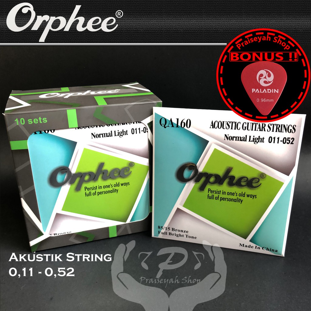 Senar Gitar Akustik String 0,11 Orphee QA160 Original QA 160