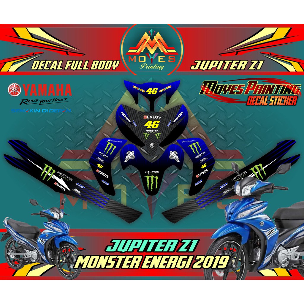 Jual Decal Jupiter Z1 Decal Yamaha Jupiter Z Decal Motor Jupiter Z1 Indonesia Shopee Indonesia