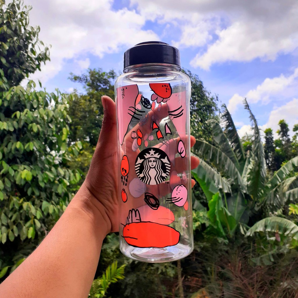 Tumblr Starbucks Original Tumbler Botol Minum 1 liter Besar lucu Anak Bpa Free Unik Karakter Viral-2
