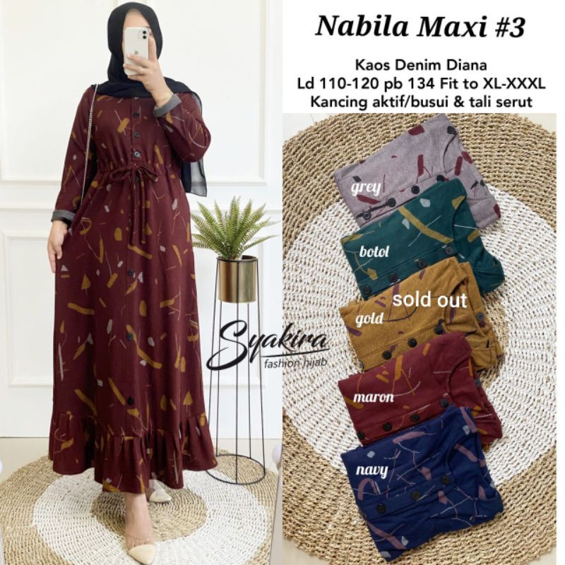 Nabila maxy #3 kaos denim diana