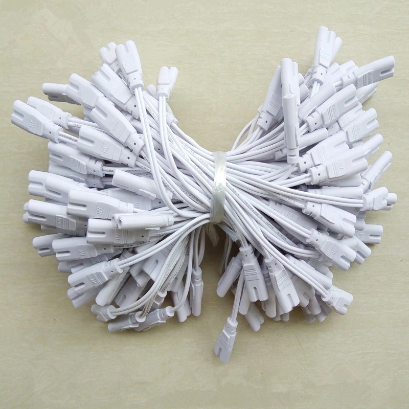 10pcs/lot T4 T5 T8 fixture tube light connection cables led lighting tube connector 2 pin