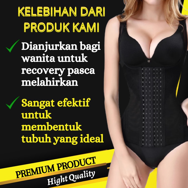 VESH SHAPE UP BODYSUIT KORSET PELANGSING Perut Buncit Korset Perut Pembentuk Badan Pengecil Badan Wanita