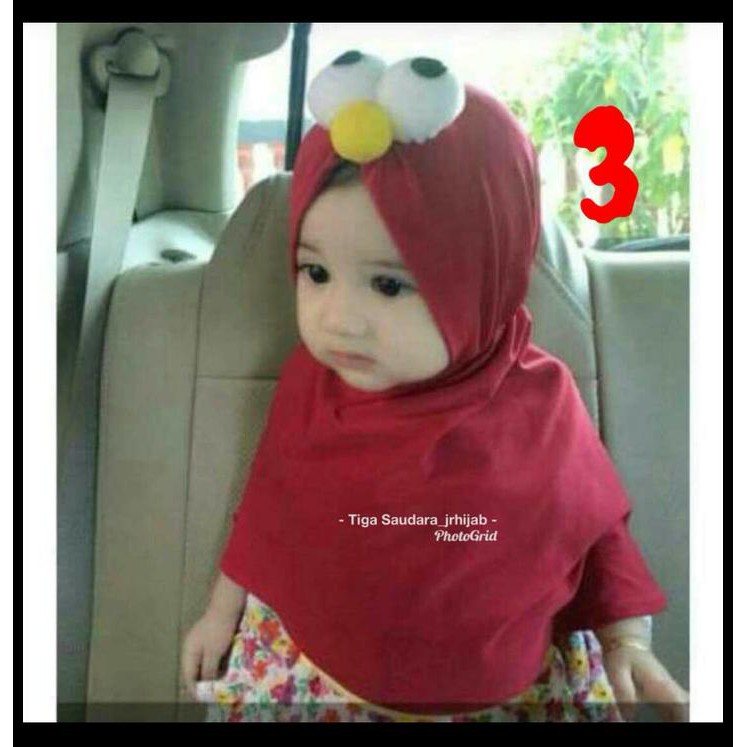 Unit Terbaru Jilbab Anak Bayi Elmo Lucu Karakter