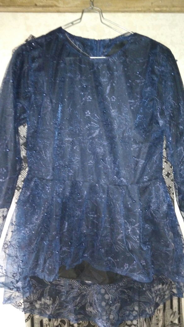 (termurah - Ori & Real Pic _6 Warna) Batik Couple Andhini Kebaya Couple Brukat Anabel - Bs073