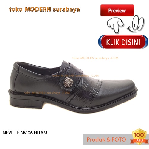 Sepatu pria sekolah sepatu pria pantovel casual NEVILLE NV 96 HITAM