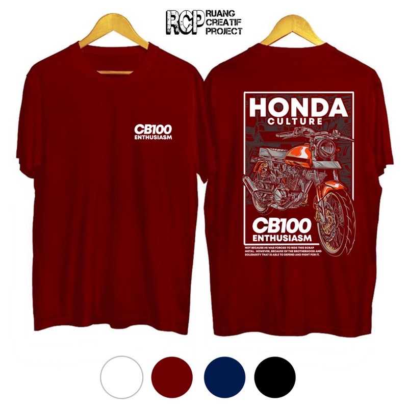 Kaos Motor Honda / Sablon Kaos DTF / Cutton Combed