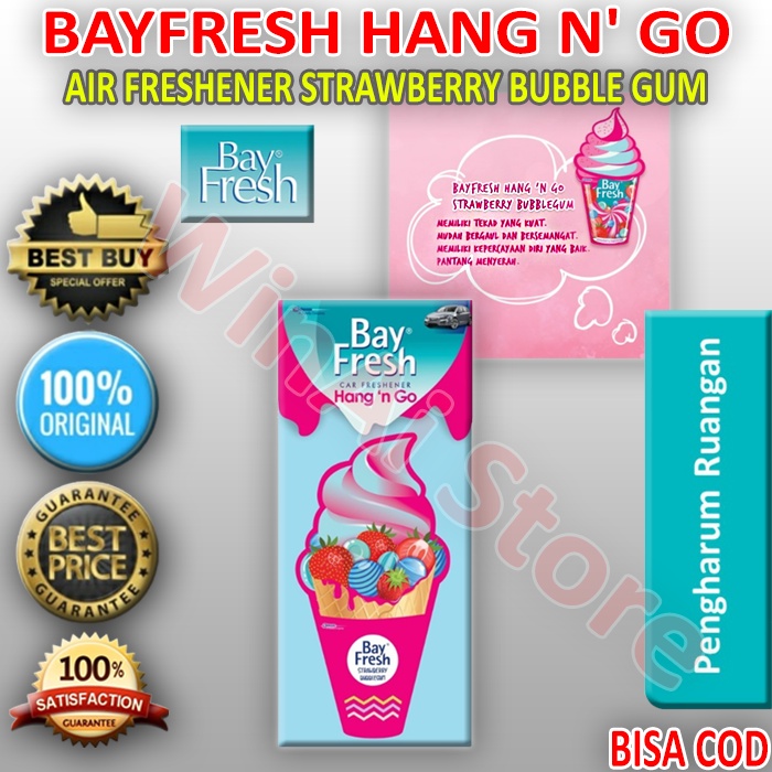 Jual Bayfresh Hang N Go Hang N Go Strawberry Bubble Gum Pengharum