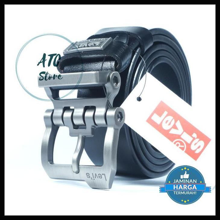 Ikat Pinggang Pria / Gesper Import / Sabuk Kulit Asli Levis 501 Clasic New