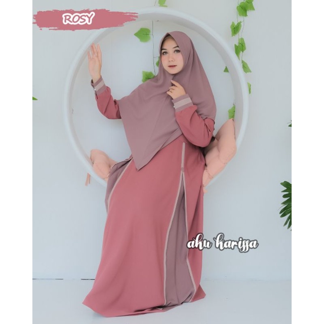 AMEENA Syar'i Ori By AKU KARISSA/Gamis Aku Karissa/Gamis Set Hijab-Rosy
