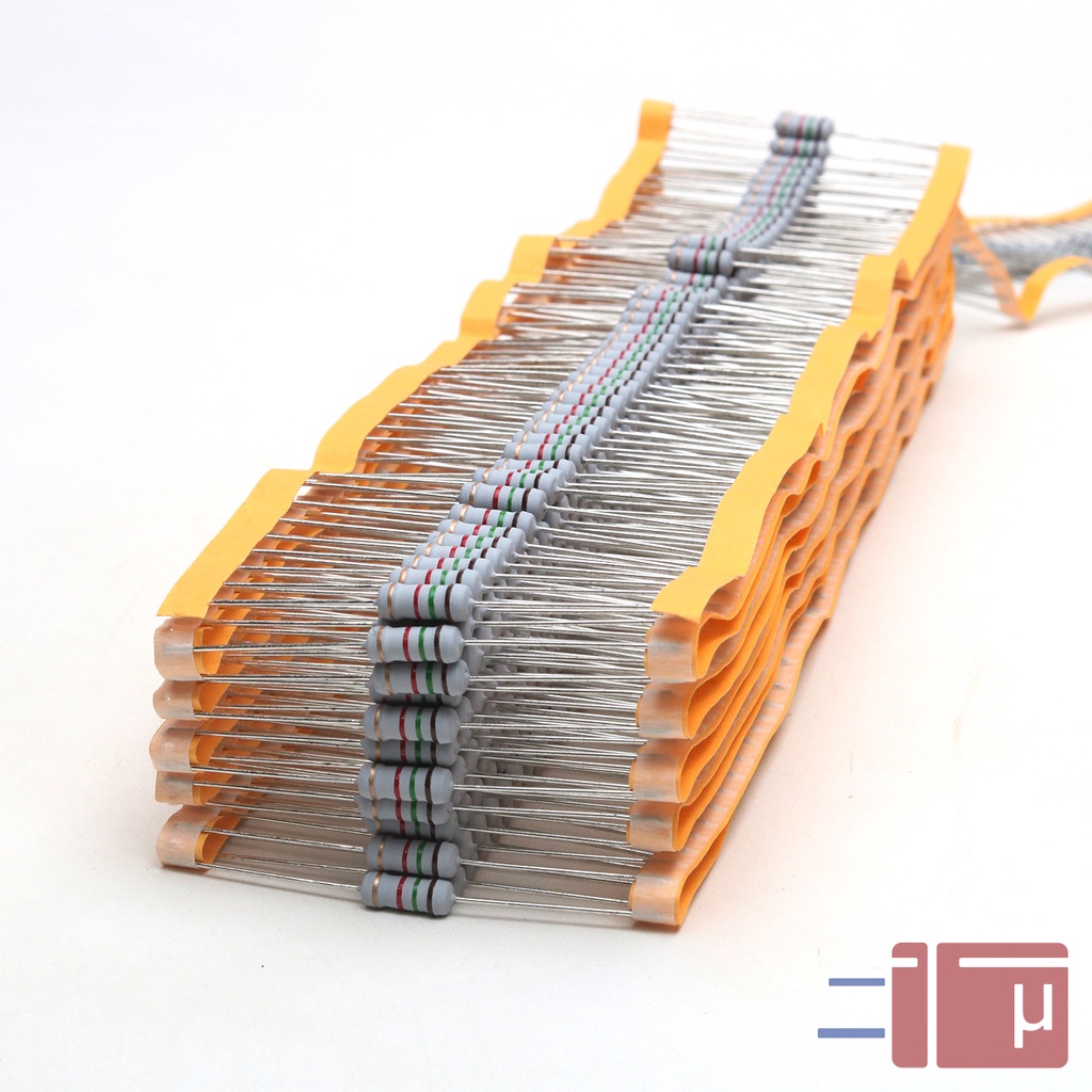 x10 Resistor 1K5 1.5K 1W Metal Oxide 5% Taiwan Kaki Tembaga