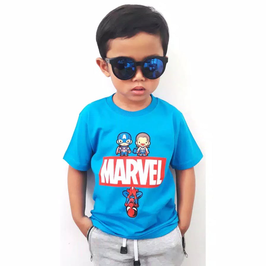 Kaos anak Superhero MARVEL / Kaos anak laki - laki 2-9 tahun motif karakter
