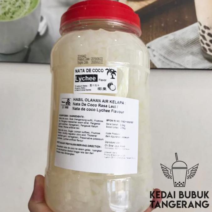 

Nata De Coco Leci Lychee Sari kelapa 3kg Itpin topping chatime