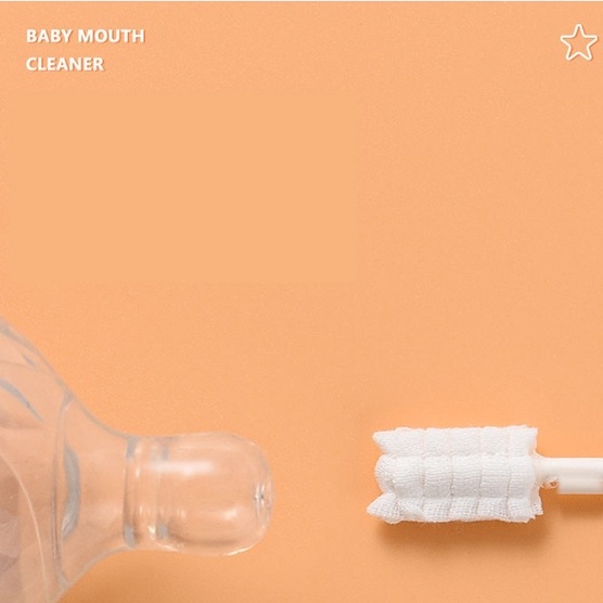 Pembersih Mulut Bayi 0-3 TAHUN / Baby Oral Cleaner Kapas Cotton Toothbrush / Oral Care Baby Kain Kasa Sticks Sikat Lidah Stik Baby Kassa Steril 30pcs newborn care/ Baby Mouth Cleanser