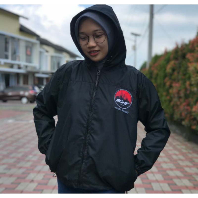 Racing One / Jaket Parasut Honda Squad / Waterproof Premium Quality