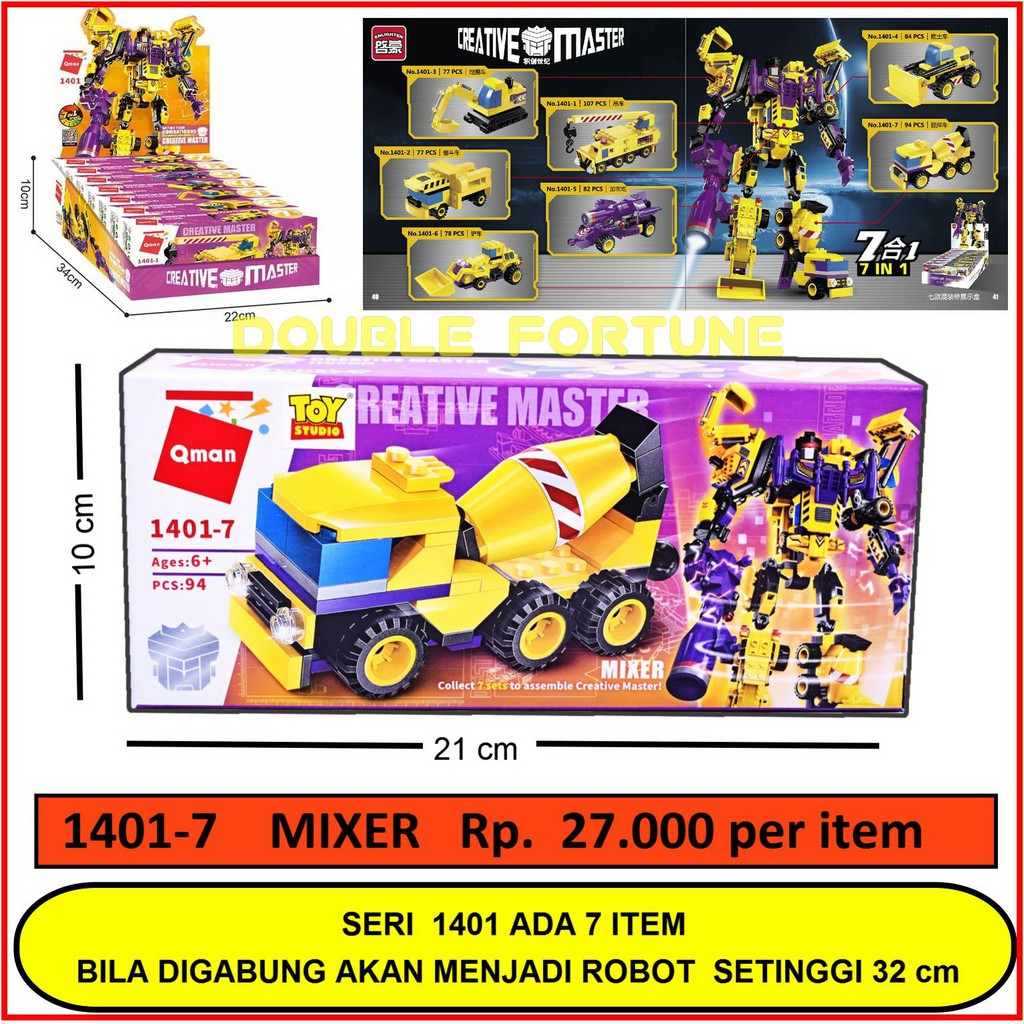 MAINAN QMAN BRICKS LEGO 1401-7 MIXER