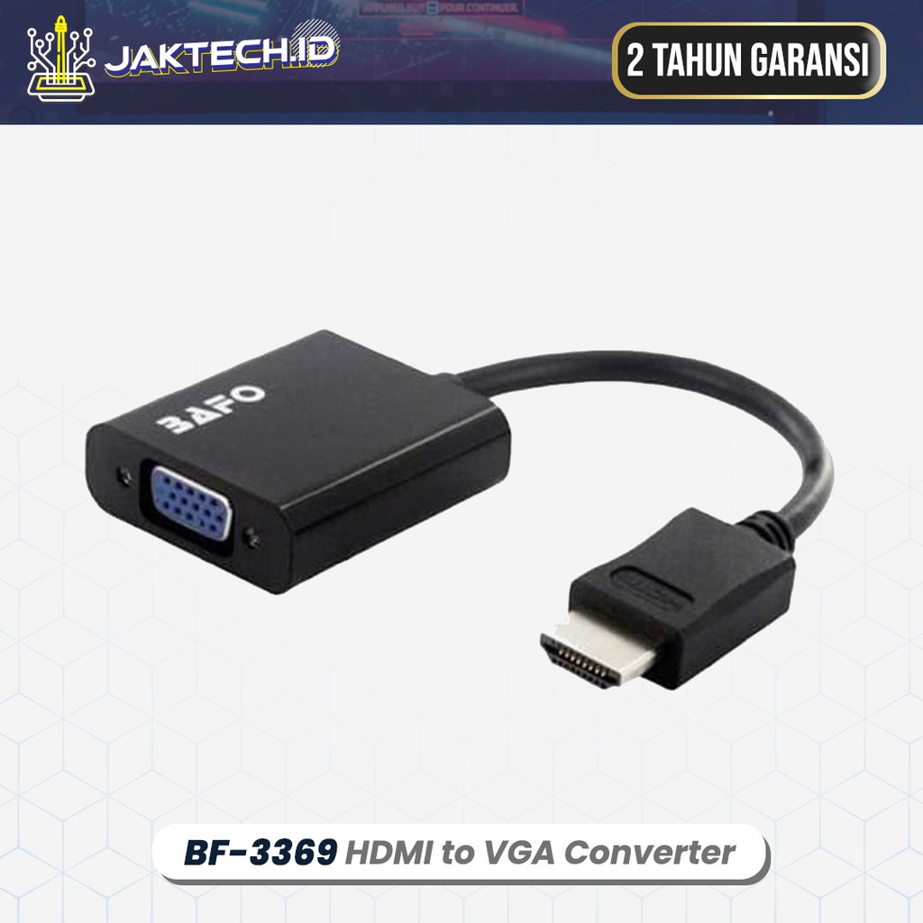 Kabel HDMI to VGA Converter Audio Kabel Adapter - BAFO BF-3369 BF3369