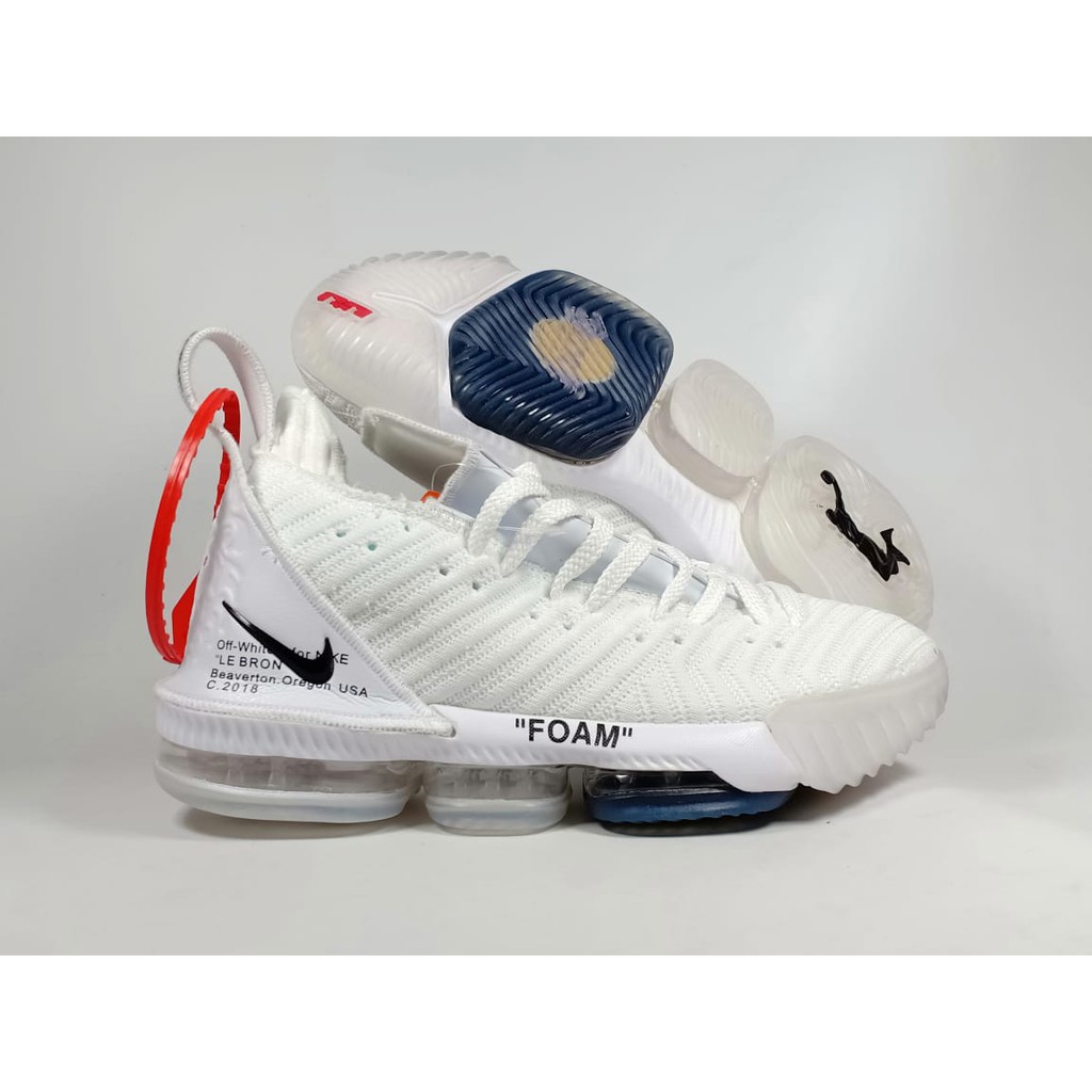 Sepatu Basket Nike LEBRON 16 OFF WHITE
