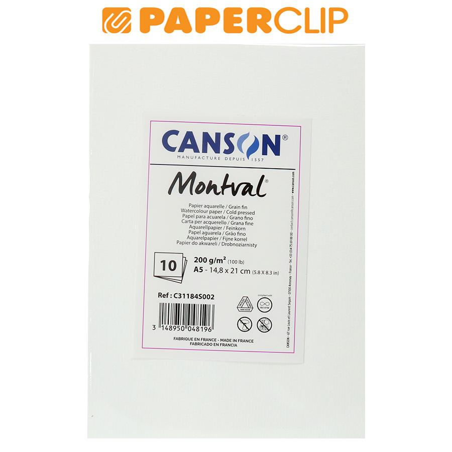 

PAPER CANSON MONTVAL A5 200GSM 10S C31184S002