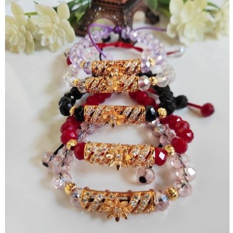 gelang kristal-tali serut-perhiasa xuping