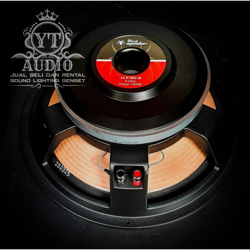 SPEAKER KOMPONEN 15 INCH BLACK SPIDER 15P400 VOICE COIL 4INCH ORIGINAL